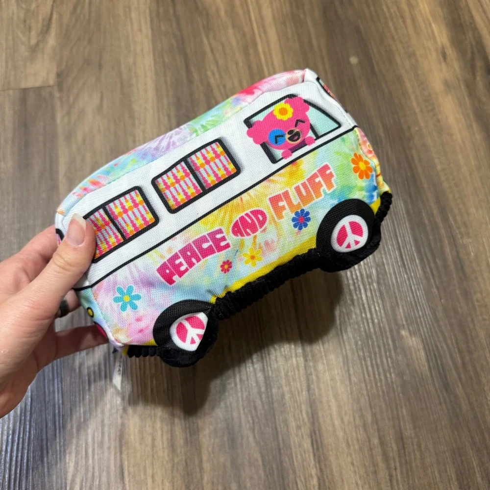 Barkbox‎ Peace & Fluff Woofswaggin' Bus Squeaky Crinkly Toy